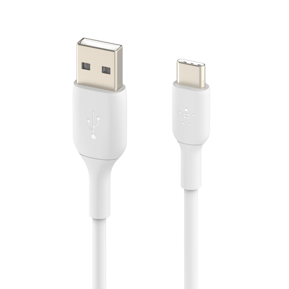 Belkin BoostCharge USB-C to USB-A Cable (2M) - White (CAB001bt2MWH), 3A/15W, 480Mbps, 25K+ Bend,... - Image 2