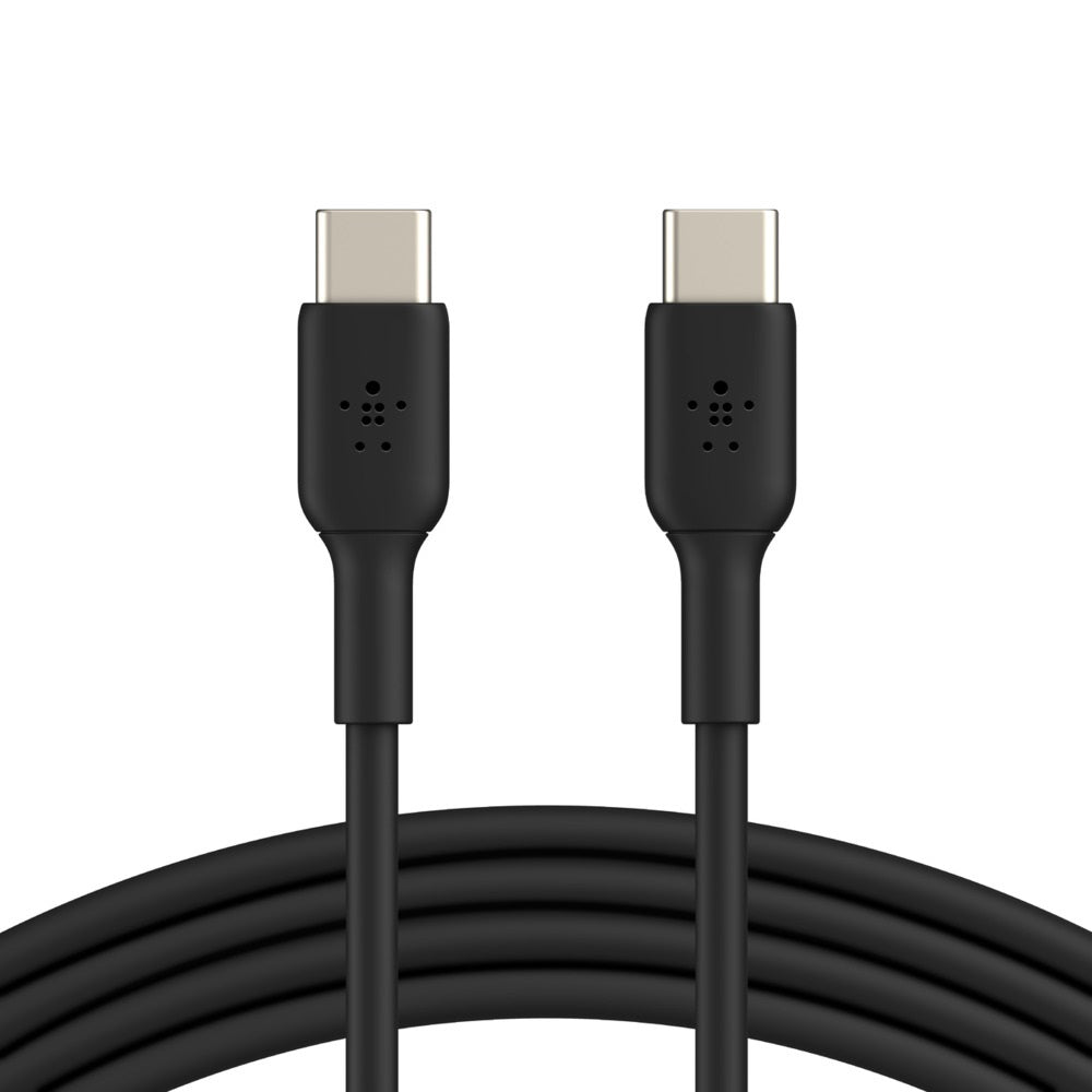 Belkin BoostCharge USB-C to USB-C Cable (2M) - Black (CAB003bt2MBK), 3A/60W, 480Mbps, 25K+ Bends,...