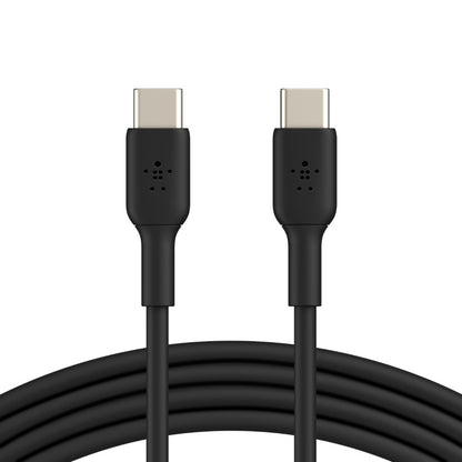 Belkin BoostCharge USB-C to USB-C Cable (2M) - Black (CAB003bt2MBK), 3A/60W, 480Mbps, 25K+ Bends,...