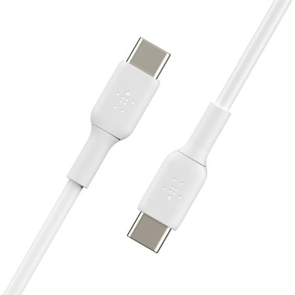 Belkin BoostCharge USB-C to USB-C Cable (1M) - White (CAB003bt1MWH), 3A/60W, 480Mbps, 25K+ Bends,... - Image 4