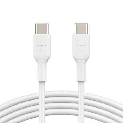 Belkin BoostCharge USB-C to USB-C Cable (2M) - White (CAB003bt2MWH), 3A/60W, 480Mbps, 25K+ Bends,...