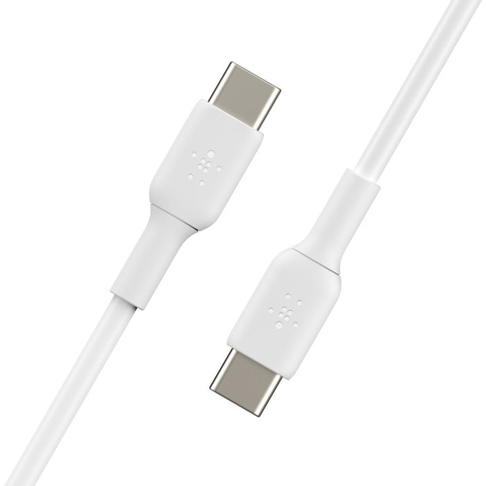 Belkin BoostCharge USB-C to USB-C Cable (2M) - White (CAB003bt2MWH), 3A/60W, 480Mbps, 25K+ Bends,... - Image 4