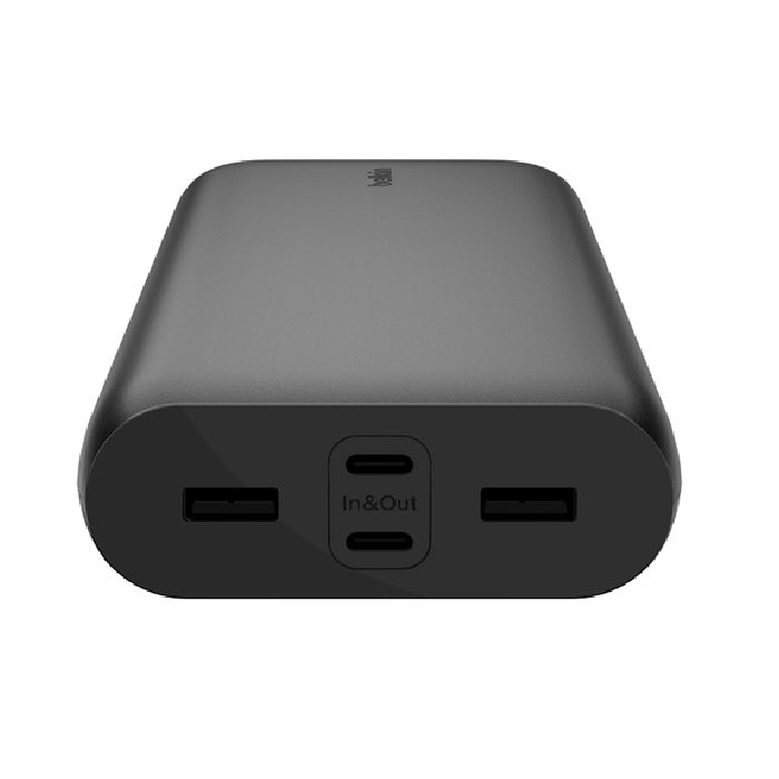 Belkin BoostCharge 26k mAh Power Bank (4 Port ) + USB-C to USB-C Cable (45CM) - Black (BPB016BTBK... - Image 2