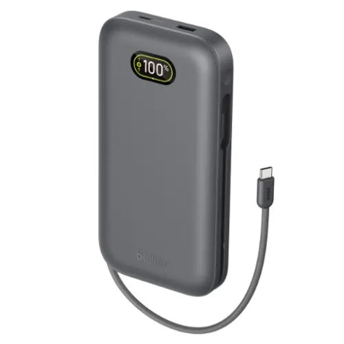 Belkin UltraCharge Pro Laptop Power Bank 27K with140W Integrated USB-C Cable(30cm) - Charcoal(BPB...