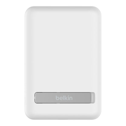Belkin BoostCharge 5K mAh Magnetic Wireless Power Bank + USB-C Cable + Stand - White (BPD004btWT)... - Image 3