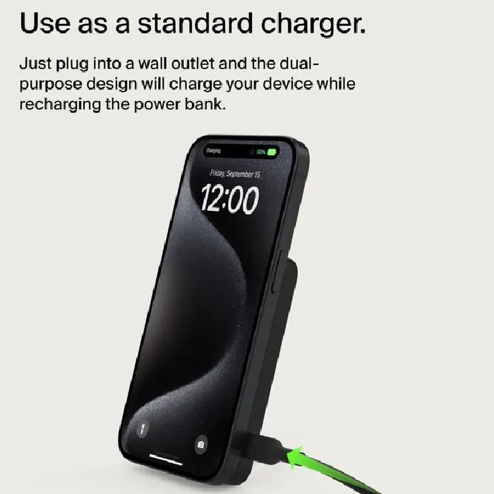 Belkin BoostCharge Pro Magnetic 5K Power Bank w/ Qi2(15W)+USB-C Cable(1M))+Integrated Kickstand... - Image 4