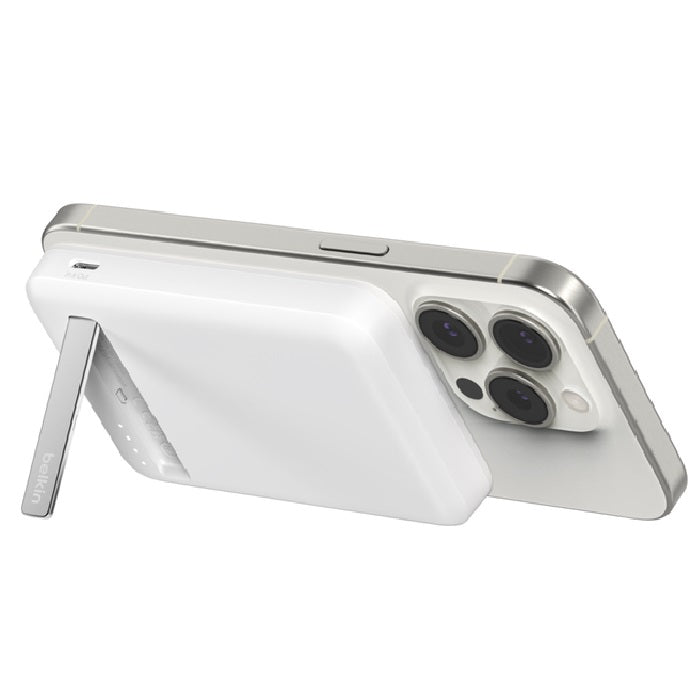 Belkin BoostCharge Pro 5k mAh Magnetic Power Bank With Qi2 + USB-C Cable (1M) - White (BPD006BTWH... - Image 2