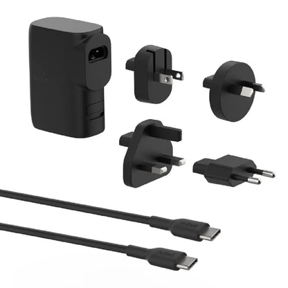 Belkin BoostCharge Hybrid 25W Wall Charger+5k mAh Power Bank(20W)+Tavel Adapter Kit -Black(BPZ003...