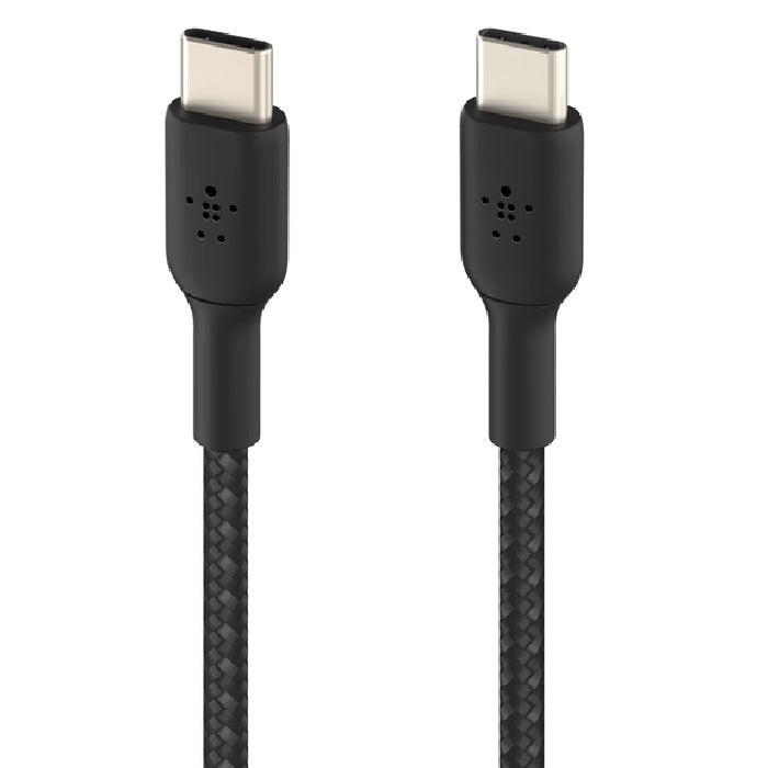 Belkin BoostCharge Braided USB-C to USB-C Cable (0.15M) - Black (CAB004bt0MBK), 3A/60W, 480Mbps,... - Image 2