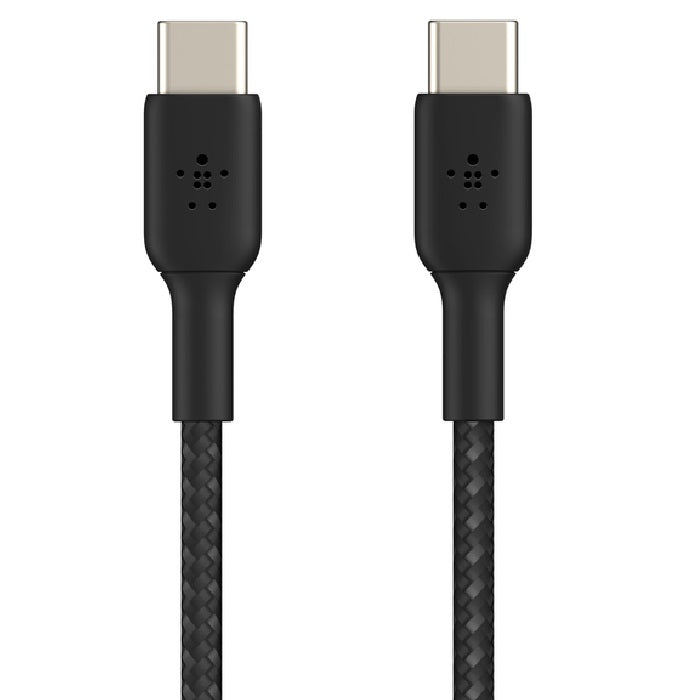 Belkin BoostCharge Braided USB-C to USB-C Cable (0.15M) - Black (CAB004bt0MBK), 3A/60W, 480Mbps,... - Image 3