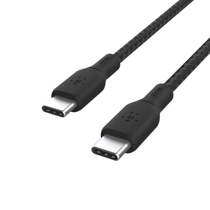 Belkin BoostCharge Braided USB-C to USB-C Cable (3M) - Black (CAB014bt3MBK), 5A/100W, 480Mbps, 30... - Image 3