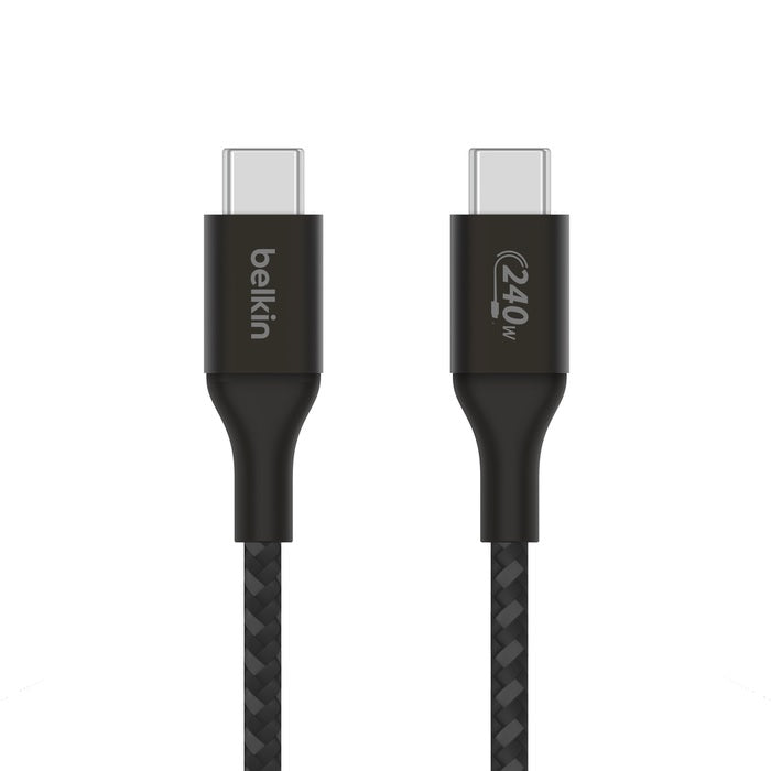 Belkin BoostCharge Braided USB-C to USB-C PD 3.1 Cable (2M) - Black (CAB015bt2Mbk), 5A/240W, 480M... - Image 2