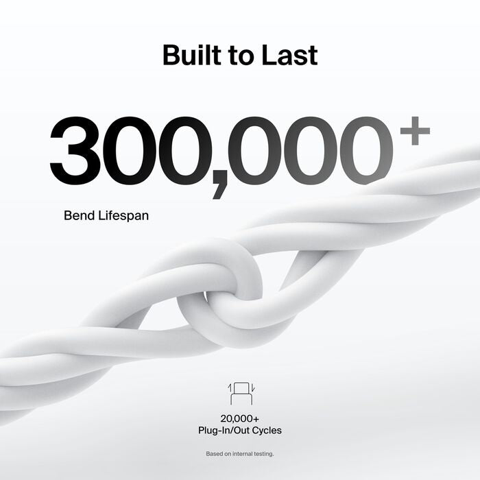 Belkin BoostCharge USB-C to USB-C Cable (2M) - White (CAB004bt1MBK), 3A/60W, 480Mbps, 30K+ Bends,... - Image 3