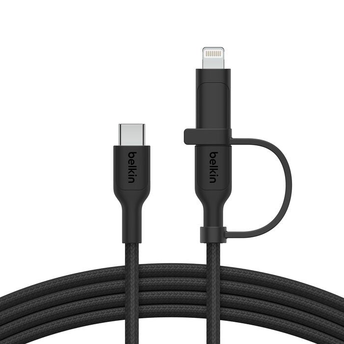 Belkin BoostCharge Pro 2-in-1 USB-C to USB-C/ Lightning (1.5M) - Black (CAC003fq1.5MBK), 60W, 480... - Image 4