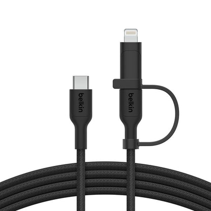 Belkin BoostCharge Pro 2-in-1 USB-C to USB-C/ Lightning (1.5M) - Black (CAC003fq1.5MBK), 60W, 480... - Image 4