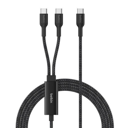 Belkin BoostCharge Pro Braided USB-C to Dual USB-C Cable (1.5M) - Black (CAC004fq1.5MBK), 140W, 4... - Image 2