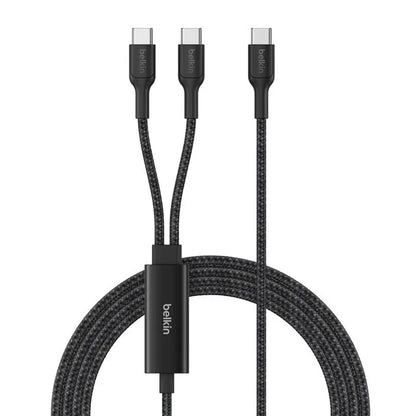 Belkin BoostCharge Pro Braided USB-C to Dual USB-C Cable (1.5M) - Black (CAC004fq1.5MBK), 140W, 4... - Image 2