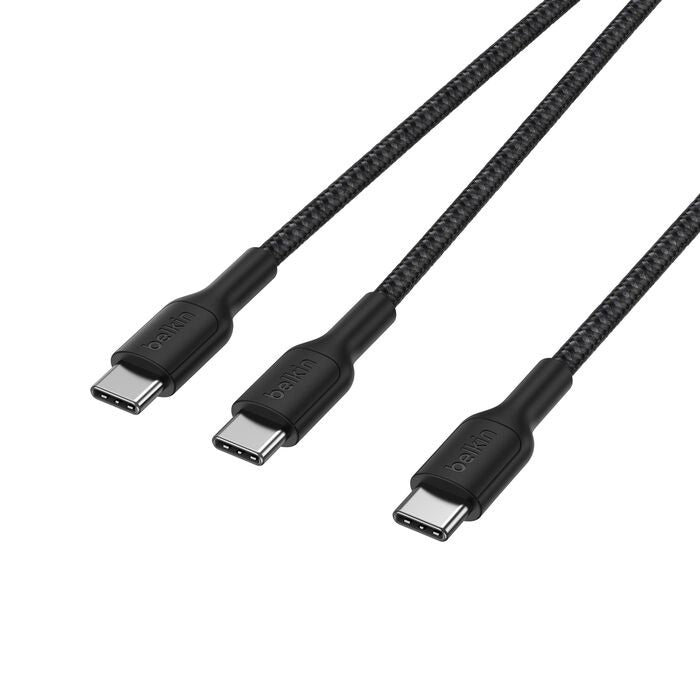 Belkin BoostCharge Pro Braided USB-C to Dual USB-C Cable (1.5M) - Black (CAC004fq1.5MBK), 140W, 4... - Image 3