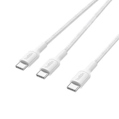 Belkin BoostCharge Pro Braided USB-C to Dual USB-C Cable (1.5M) - White (CAC004fq1.5MWH), 140W, 4... - Image 3