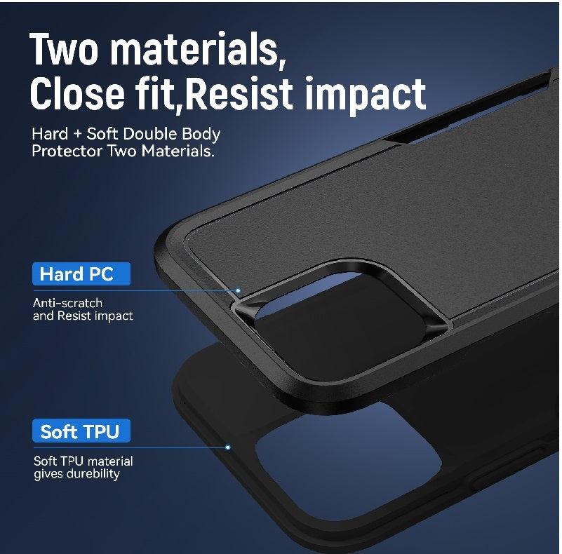 Phonix Apple iPhone 13 Pro Armor Light Case Black - Two Tough Layers, Port Covers, No Slip Grippy... - Image 4