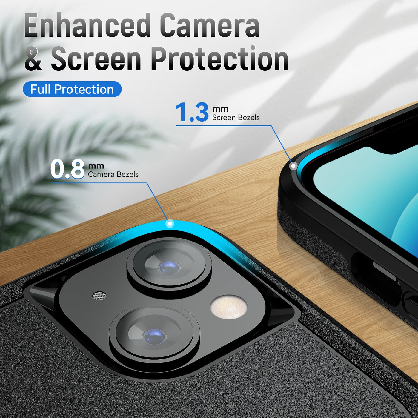 Phonix Apple iPhone 14 Plus Armor Light Case Black - Two Tough Layers, Port Covers, No Slip Gripp... - Image 3