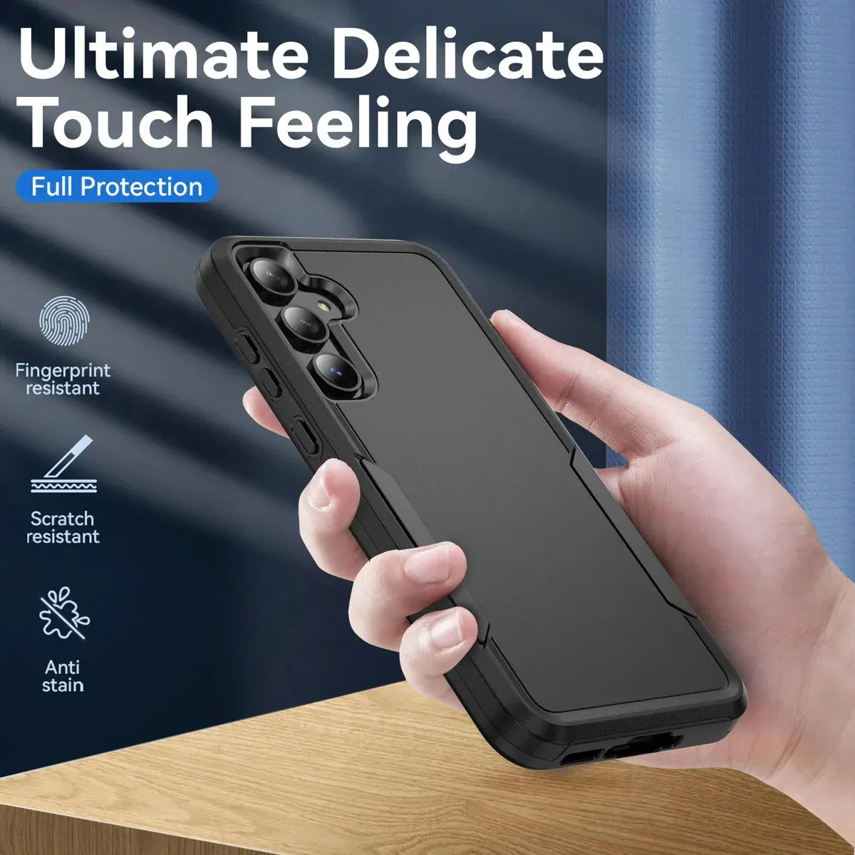 USP Rugged Samsung Galaxy S25 FE (6.7') Armor Light Case Black - Drop Resistant, Scratch Resistan... - Image 2