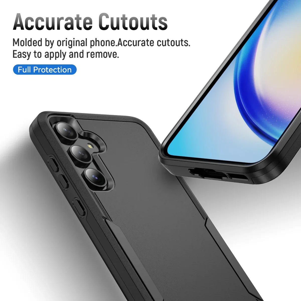 USP Rugged Samsung Galaxy S25 FE (6.7') Black Armor Light Case - No-Slip, Sleek, Ultimate Protect... - Image 3