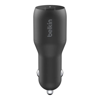 Belkin BoostCharge Dual 36W USB-C Car Charger - Black(CCB002btBK), 2xUSB-C(18W),Safe  Optimized,B... - Image 3