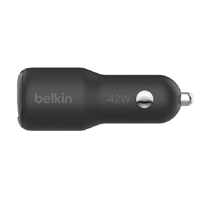 Belkin BoostCharge 42W Dual Car Charger - Black (CCB005BTBK), 1xUSB-C (30W), 1xUSB-A (12W), Safe... - Image 2