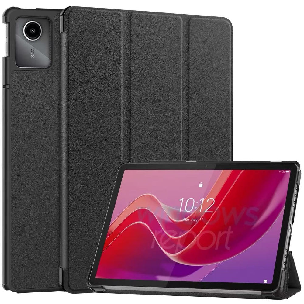 USP Lenovo Tab M11 Folio Case - Black - Tri-Fold Stand, Magnetic Front Cover, Slim Foil Case - iP...
