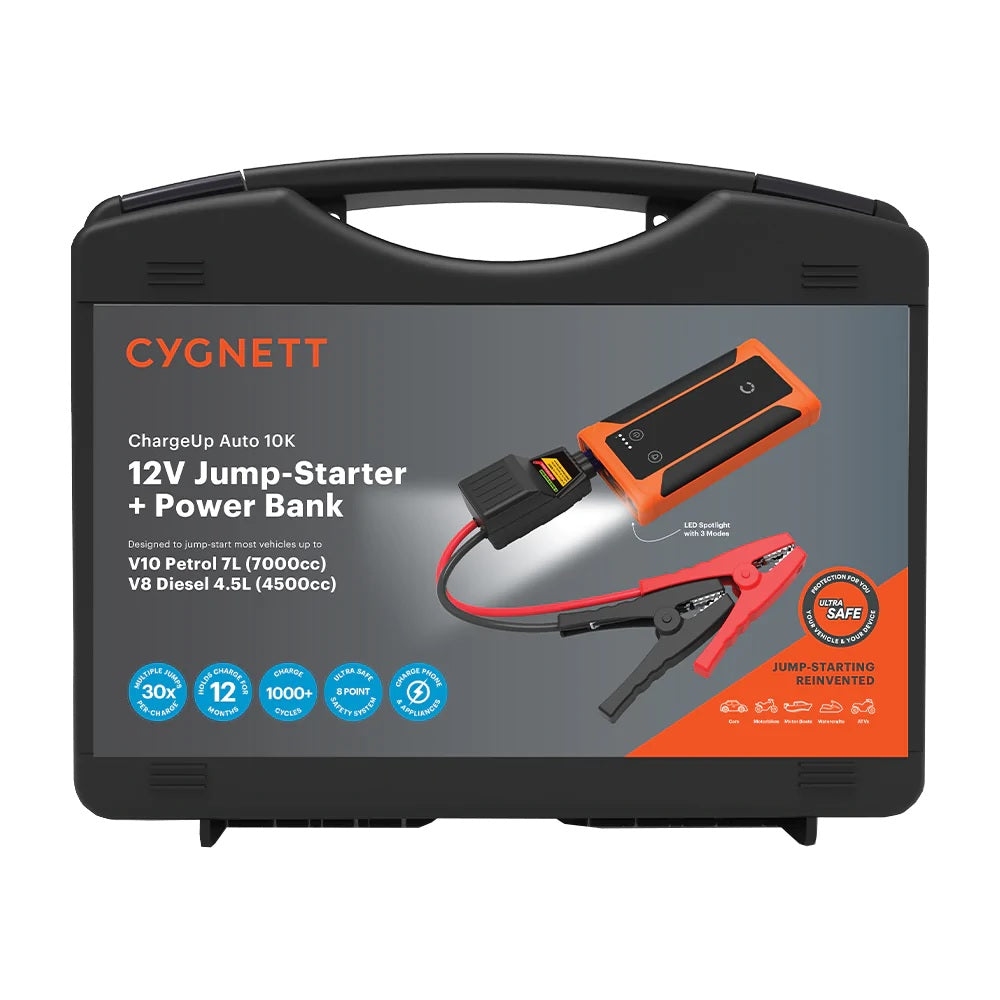 Cygnett ChargeUp Auto 10K mAh Jump-Starter  Power Pack-Orange(CY3577CHAUT),Vehicle Jump Starter U...