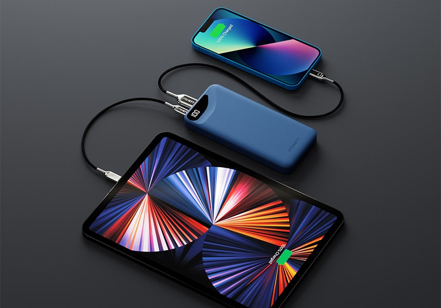 Cygnett ChargeUp Boost 3rd Gen 10K mAh Power Bank-Blue(CY4342PBCHE),1x USB-C(15W),2x USB-A(12W),1... - Image 2