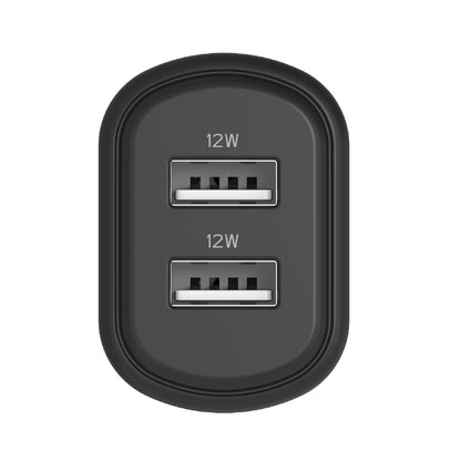 LS Cygnett PowerPlus 12W Dual Port Wall Charger - Black (CY3672PDWLCH), 2x USB-A (12W), Lightweig... - Image 2