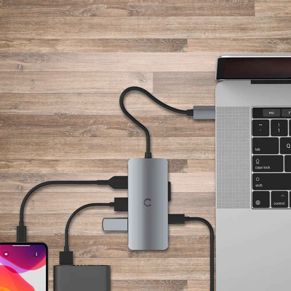 Cygnett Unite SlimMate 6-in-1 USB-C Multiport Hub Adapter Dock-(CY3316HUBC3)3xUSB-A 3.0 1xUSB-C 1... - Image 3