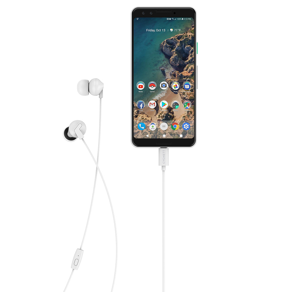 Cygnett Essentials USB-C Earphones - White (CY2868HEUSB),Built-in Microphone for Phone Calls, Con... - Image 2