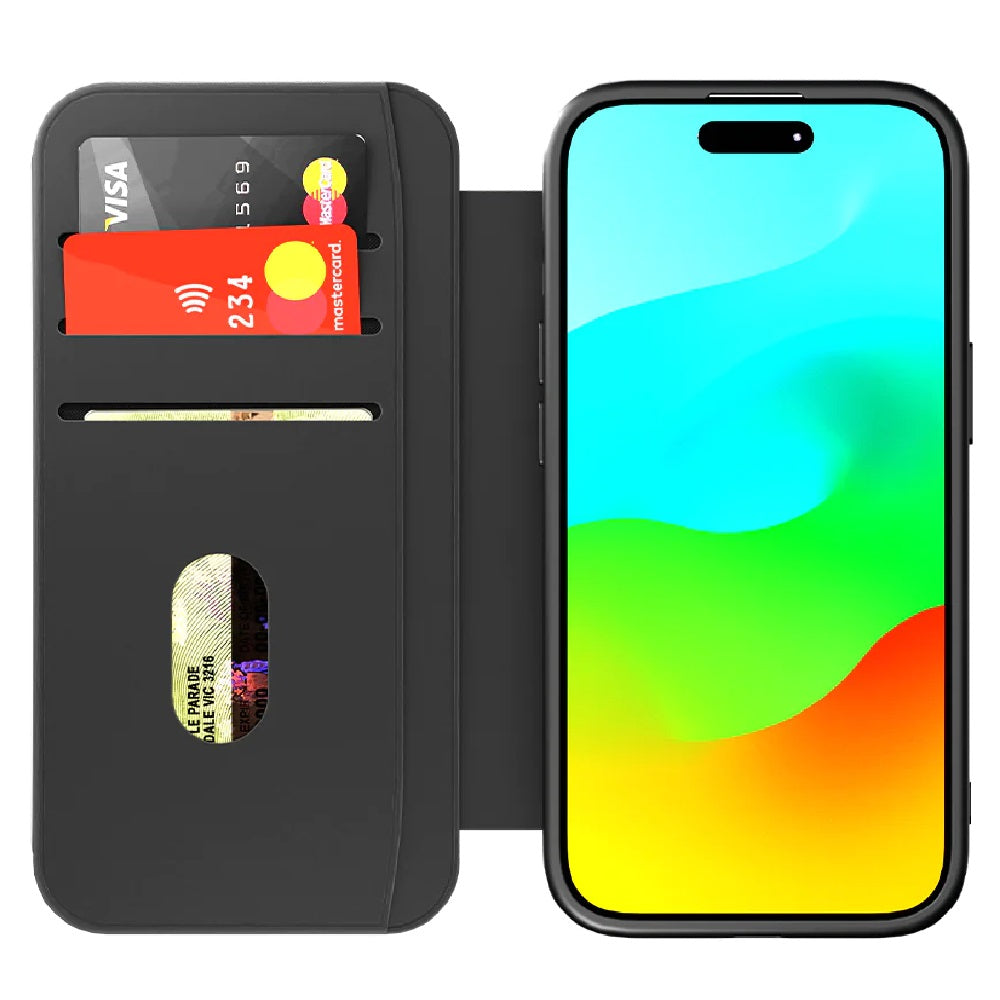 Cygnett MagWallet Apple iPhone 15 (6.1')Leather Wallet Case-Black(CY4594MAGWT),360° Protection,Mu... - Image 2