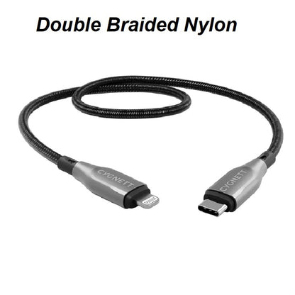EOL Cygnett Armoured Lightning to USB-C (2.0) Cable (50cm) -Black(CY4666PCCCL),30W,Braided,480Mbp... - Image 2