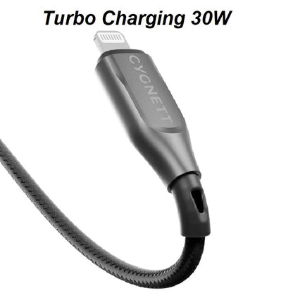 EOL Cygnett Armoured Lightning to USB-C (2.0) Cable (50cm) -Black(CY4666PCCCL),30W,Braided,480Mbp... - Image 4