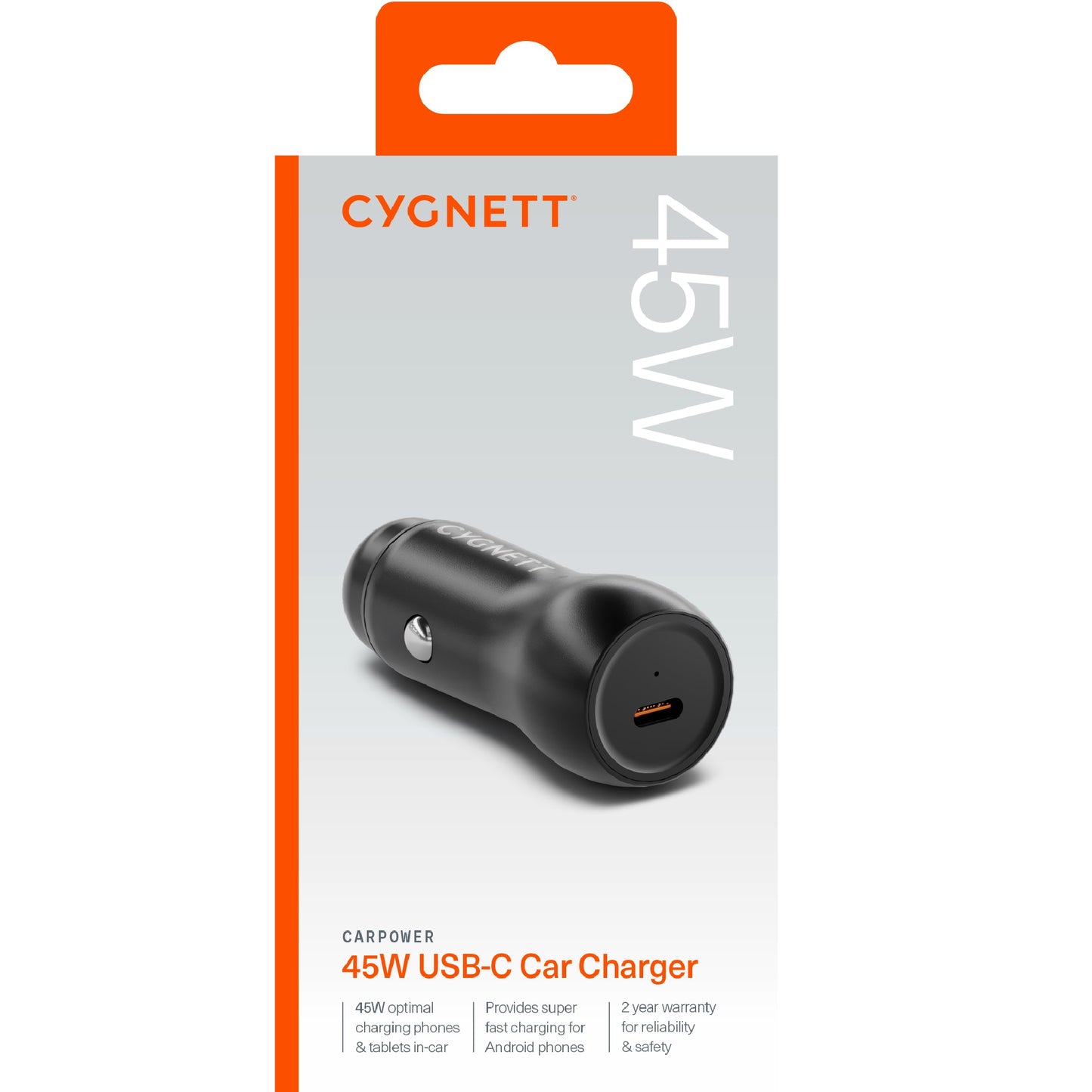 Cygnett CarPower 45W USB-C Car Charger - Black (CY4707CYCCH), Aluminium Alloy Finish, LED Charge... - Image 4