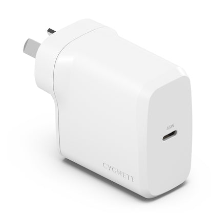 Cygnett PowerPlus 45W USB-C PD GaN Fast Wall Charger -White(CY4738PDWCH),Portable,Best for iPhone...
