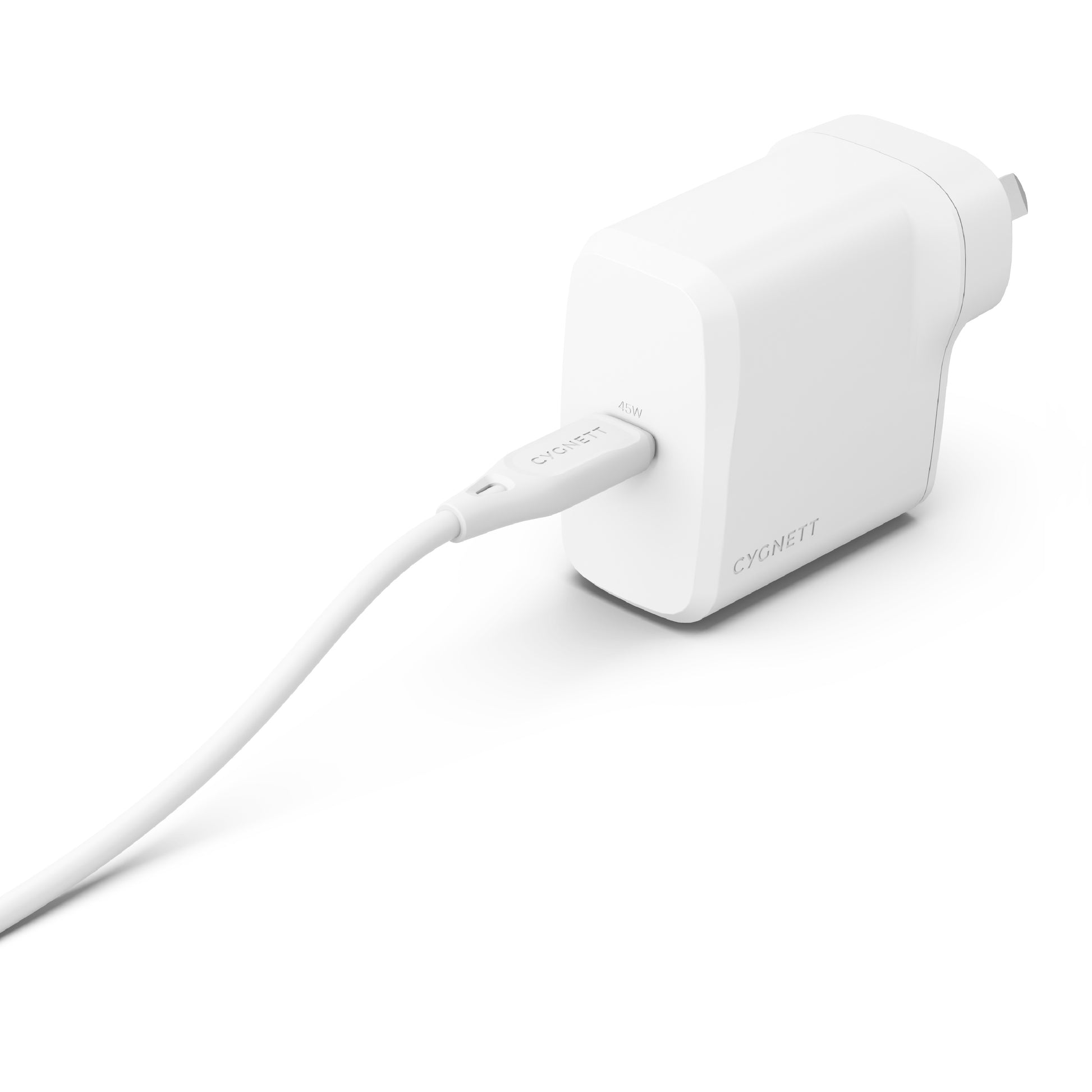 Cygnett PowerPlus 45W USB-C PD GaN Fast Wall Charger -White(CY4738PDWCH),Portable,Best for iPhone... - Image 2