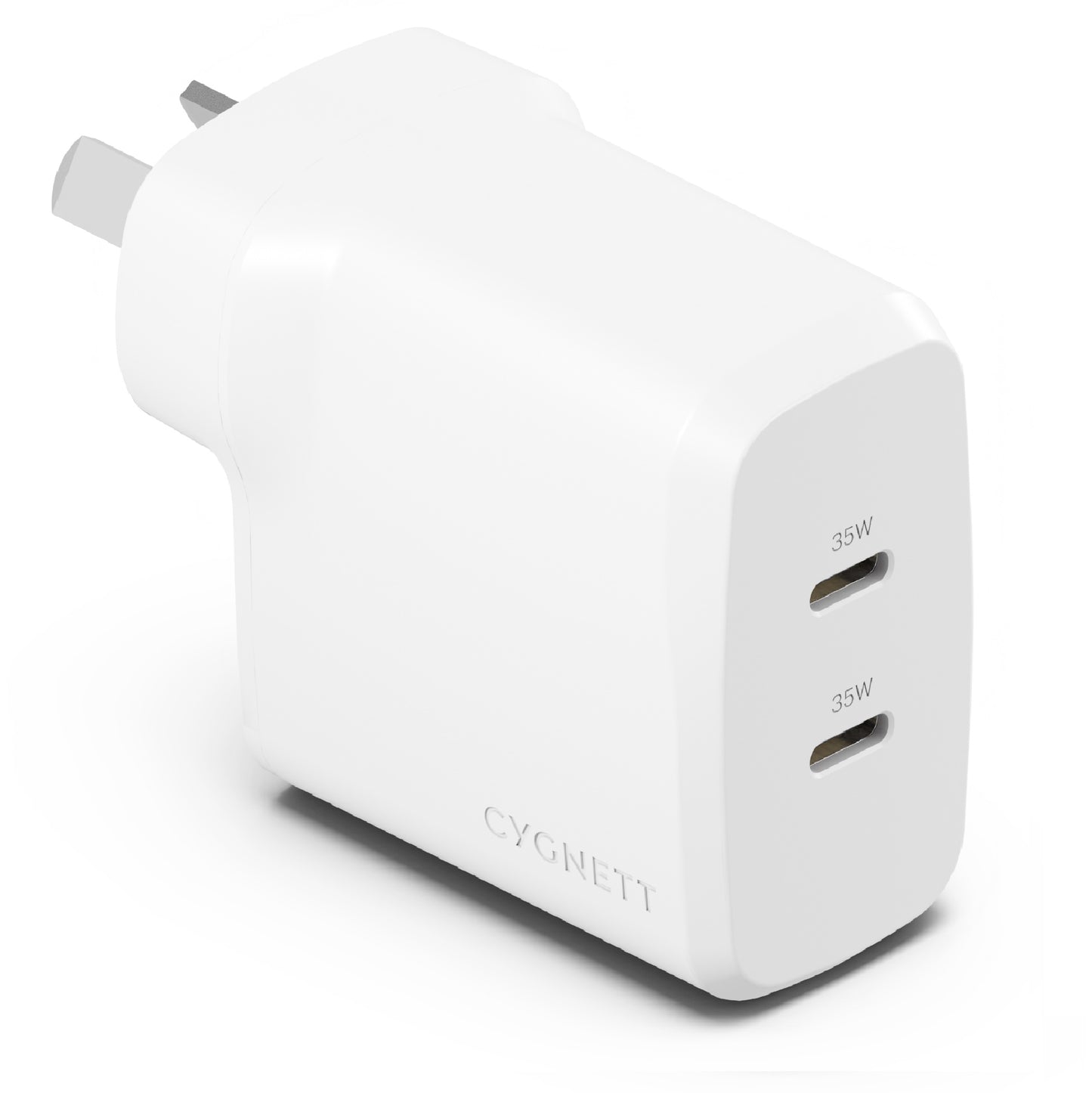 Cygnett PowerPlus 35W Dual Port USB-C PD Fast Wall Charger -White(CY4774PDWCH),2xUSB-C(35W), Best...