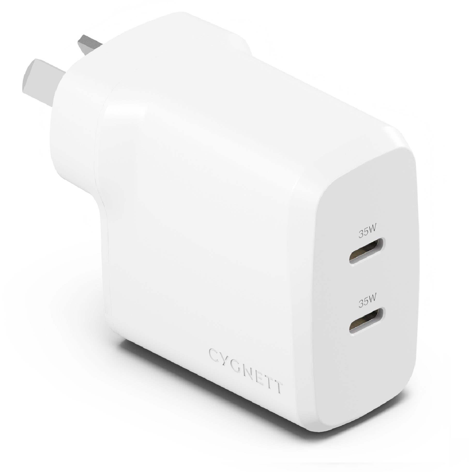 Cygnett PowerPlus 35W Dual Port USB-C PD Fast Wall Charger -White(CY4774PDWCH),2xUSB-C(35W), Best...