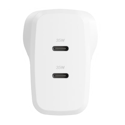 Cygnett PowerPlus 35W Dual Port USB-C PD Fast Wall Charger -White(CY4774PDWCH),2xUSB-C(35W), Best... - Image 2