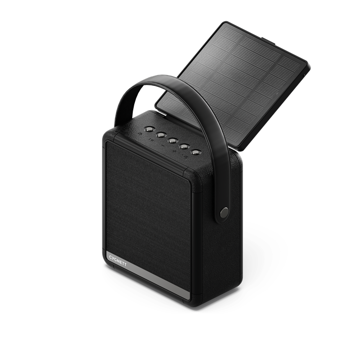 Cygnett FreePlay Solar Charging Wireless Speaker  8K Power Bank - Black(CY4968SOSPE),Dust  Water...