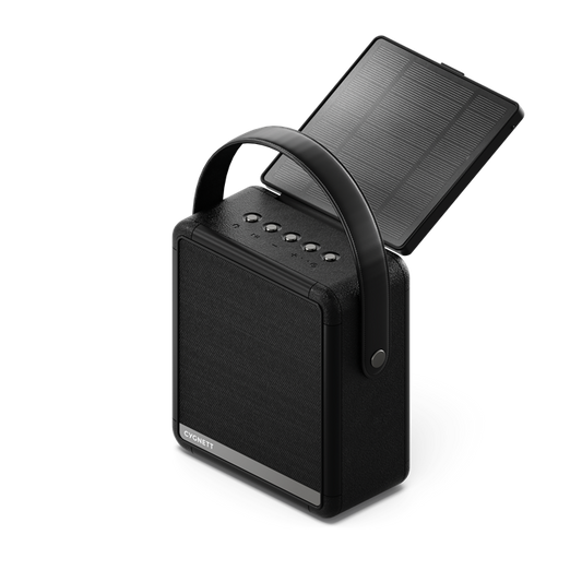 Cygnett FreePlay Solar Charging Wireless Speaker  8K Power Bank - Black(CY4968SOSPE),Dust  Water...