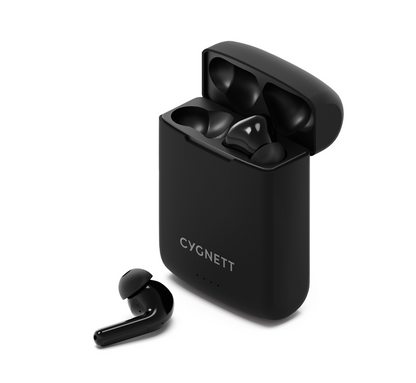 Cygnett FreePlay Solar Charging True Wireless Earbuds -Black(CY4969SOEAR) -Bluetooth 5.3 TWS,5 ho...