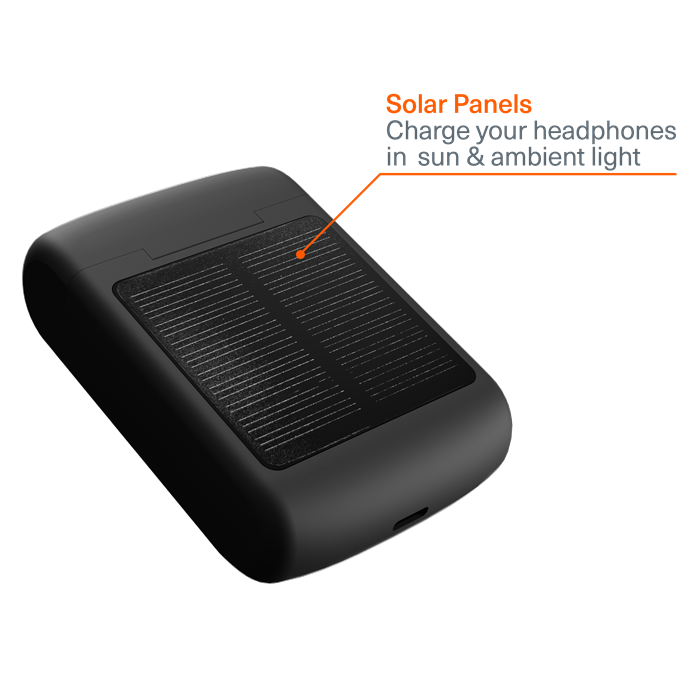 Cygnett FreePlay Solar Charging True Wireless Earbuds -Black(CY4969SOEAR) -Bluetooth 5.3 TWS,5 ho... - Image 2