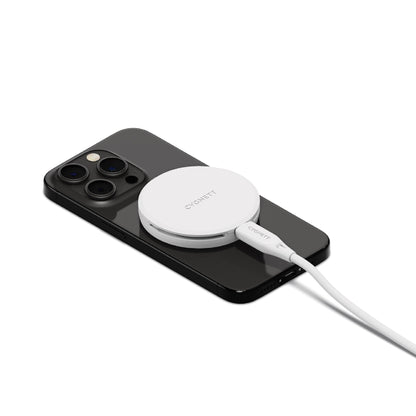 Cygnett ChargePuck Qi2 15W Fast Wireless Charger -White(CY5062CCRGP),Compact  Lightweight, 1.2M U... - Image 2