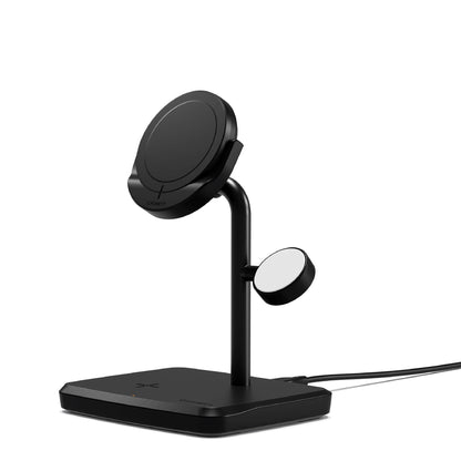 Cygnett ChargeBase Qi2 3-in-1 Magnetic 15W Wireless Charger-Black(CY5069BUNCP),1.2M USB-C Cable,5... - Image 2